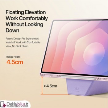 Dux Ducis Vers Series dėklas turintis 4 padėčių stovą - rausvas (Samsung Tab S8 Ultra /Tab S9 Ultra (x910-x916/Tab S10 Ultra SM-X920-X926B/S11 Ultra 14.6 (X930/X936/X920)